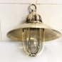 Nautical Marine Solid Brass Passageway Bulkhead Pendant Ship Cargo Light with Shade 2 Pieces