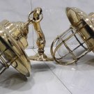 Nautical Vintage Style Passageway Bulkhead Brass Hanging New Light 2 Pieces