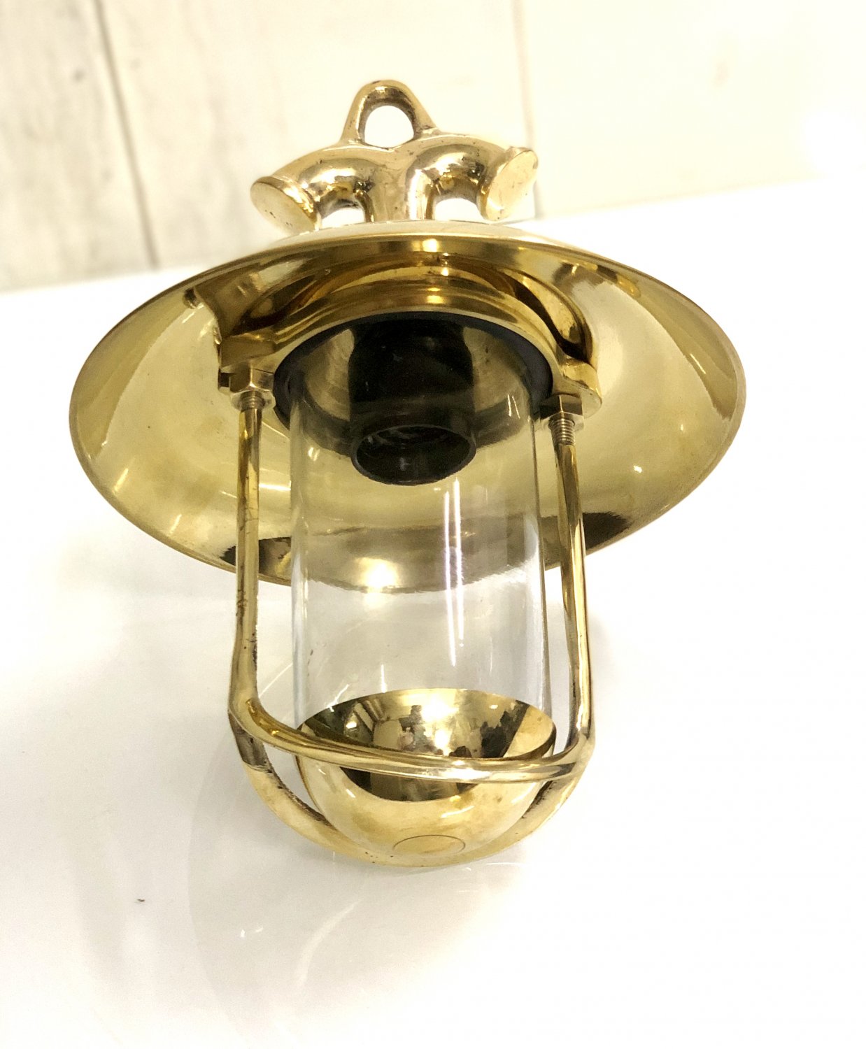 Nautical Vintage Style Hanging Bulkhead Brass New Light With Shade 1 Pcs