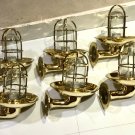 Solid Brass Nautical Marine Swan Ship Bulkhead Light Extra Brass Shade 6 Pcs