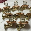 Nautical Bulkhead New Brass Wall Passageway Ship Bulkhead Light & Copper Shade 10 Piece
