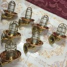 Nautical Bulkhead New Brass Wall Passageway Ship Bulkhead Light & Copper Shade 7 Pieces