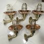 New Antique Brass Bulkhead Light Nautical Wall Sconces Light With Shade 5 Pieces