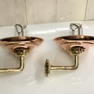 New Nautical Marine Solid Brass Swan Bulkhead Light Extra Copper 2 Pieces