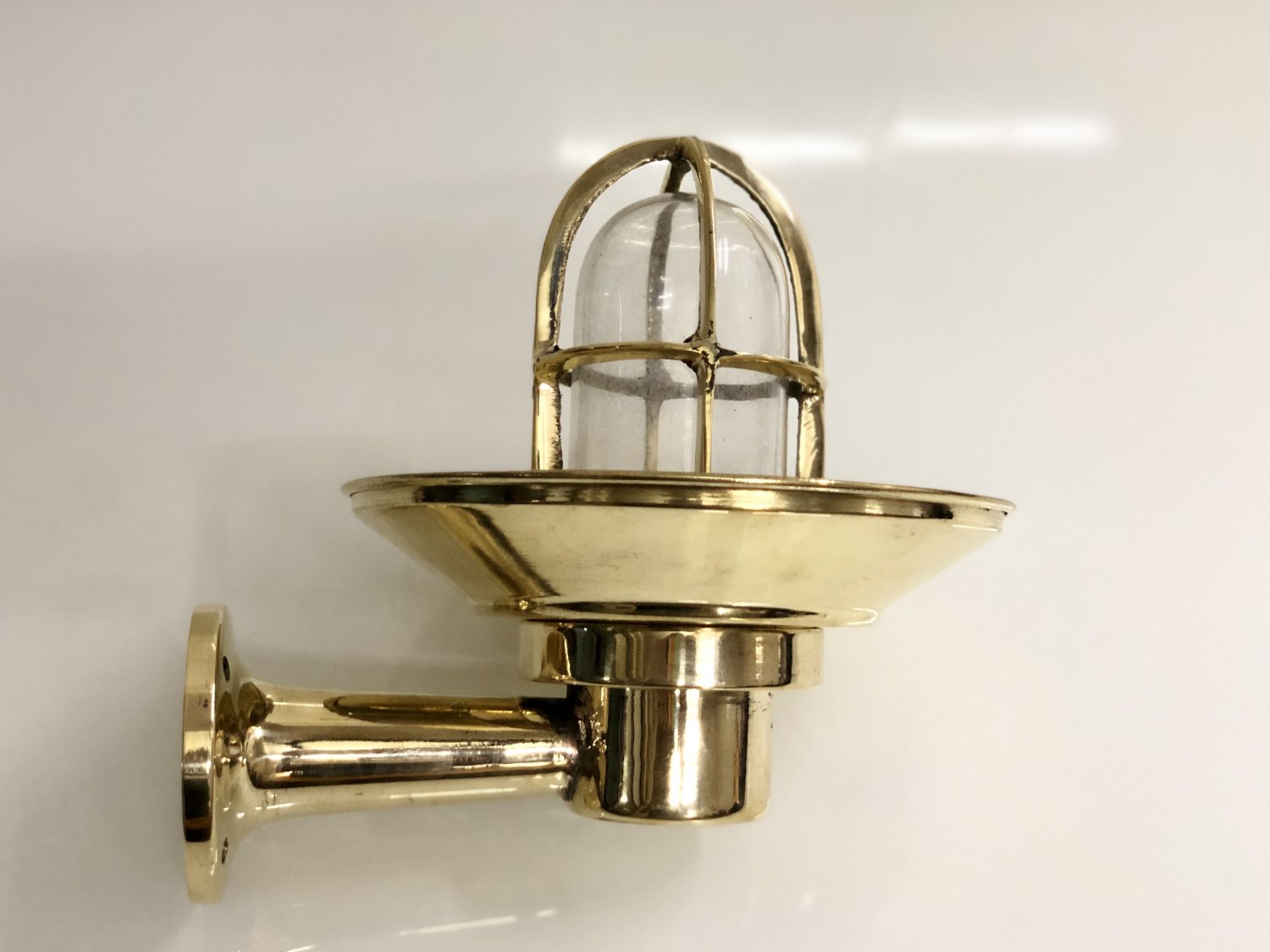 Nautical Bulkhead New Small Brass Passageway Ship Bulkhead Light & Brass Shade