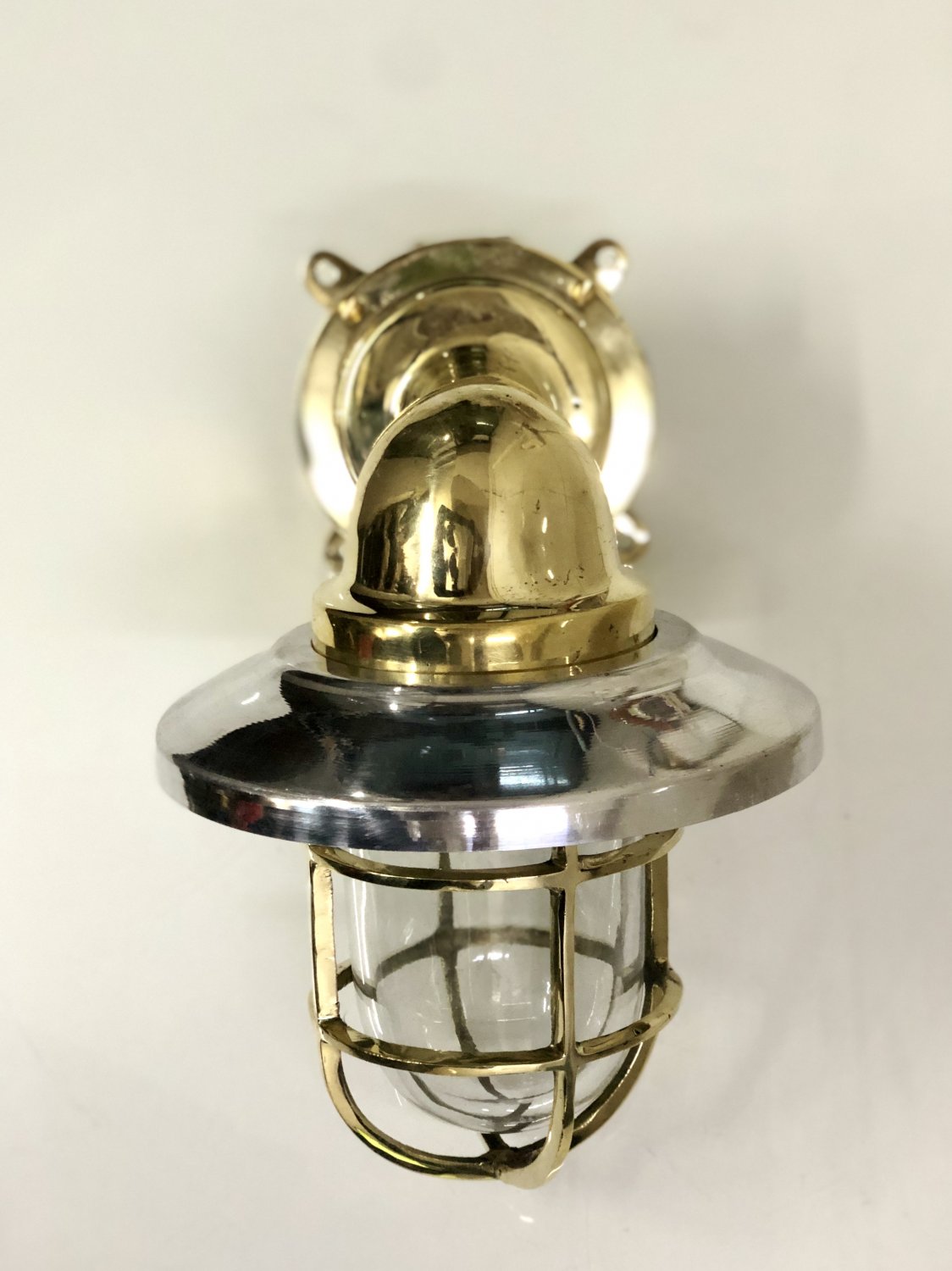 Nautical Swan Neck 90 Degree Passage Wall Light Extra Aluminum Shade Junction Box 1 Piece