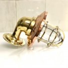 Nautical Antique Bulkhead New Brass Wall Ship Light With Copper Shade 1 Piece