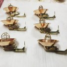 Antique Old Marine Ship Calm Brass Passageway Nautical Sconce Light with Copper Shade 6 Pieces