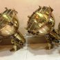 Antique Old Salvage Nautical Ship Brass Pendant/Mount Cargo Spot Light Japan 4 Pieces