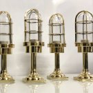 Vintage style New Nautical Marine Mount Brass Bulkhead light & Shade 4 Pieces