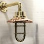Nautical New Marine Brass Ship Passageway Bulkhead Light With Copper Shade 2 Piece