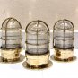 Authentic Nautical Antiques Old Ship Brass Original Mount Bulkhead Light 3 Pieces