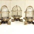 New Antique Nautical Marine Swan Neck Solid Brass Wall Art Deco Outdoor Light 3 Pieces