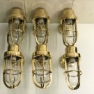 Antique Nautical Ship Marine New Solid Brass Wall Swan Passageway Bulkhead Light 6 Pieces