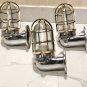 New Japanese Naval Patt Aluminum Swan Neck Wall Light – Brass Cage 3 Pieces