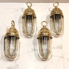 Nautical Marine New Solid Brass Passageway Bulkhead Pendant Cargo Ship Light 4 Pieces