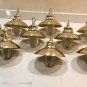 Nautical Marine Solid Brass Passageway Bulkhead Pendant Ship Light with Shade 9 Pieces