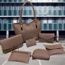 7 pcs Beige Ladies Designer Handbags combo4 for women, ladies & girls