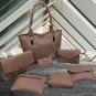 7 pcs Beige Ladies Designer Handbags combo4 for women, ladies & girls