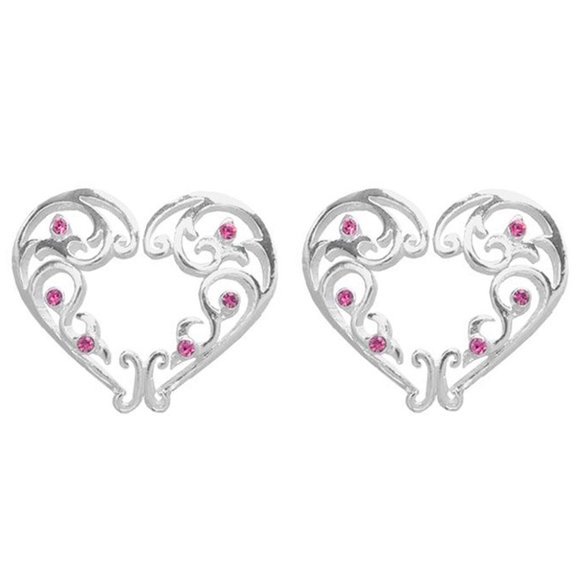 Pair ~ Crystals Heart Nipple Shields