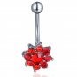 Colorful Flower Burst Navel Belly Ring ~ 4 Colors Available