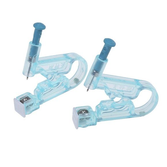 2 -  Ear Piercing Kits, Gun, Tool, W/ Stud Earrings