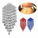 Dangling Heart Crystals Navel Belly Button Ring ~ 2 Colors Available