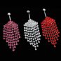 Dangling Heart Crystals Navel Belly Button Ring ~ 2 Colors Available