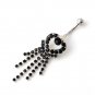 Dangling Heart Crystals Navel Belly Button Ring ~ 5 Colors Available