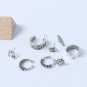 7-Ear Drop Hoop W/ Cuffs Earring Set