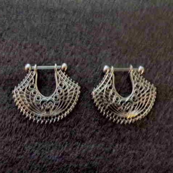 Pair ~  Fancy Bow Nipple Bars