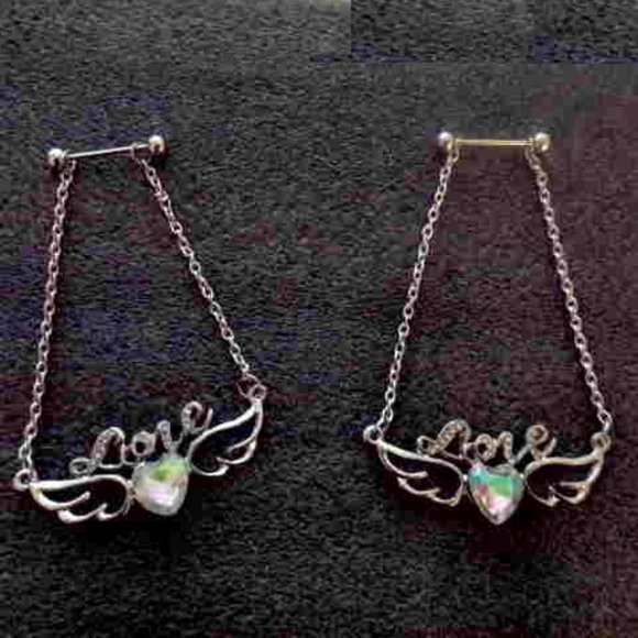 Pair ~ Love & Wings Nipple Bars
