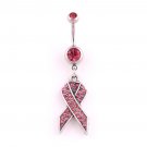 Show Your Support  Breast Cancer Awareness Belly Ring