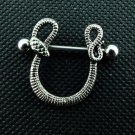 Pair ~ Snake Breast Nipple Bars