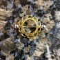 Pair ~ Gold Circle Flower Nipple Bars