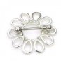 Pair ~ Silver Flower Nipple Bars