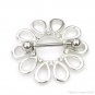 Pair ~ Silver Flower Nipple Bars