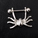 Pair ~ Silver Spider Nipple Bars