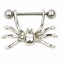 Pair ~ Silver Spider Nipple Bars