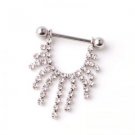 Pair ~ Loop Clear Crystals Nipple Bars