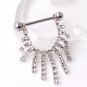 Pair ~ Loop Clear Crystals Nipple Bars