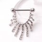 Pair ~ Loop Clear Crystals Nipple Bars