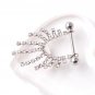 Pair ~ Loop Clear Crystals Nipple Bars