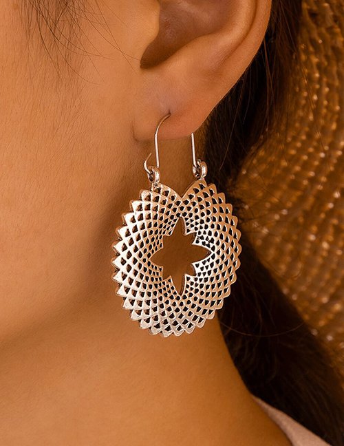 Mandela Dazzle Dangle Silver Earrings