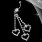 3 Of Hearts Crystal Navel Ring