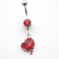 Crystal Heart Navel Belly Button Ring - 4 Colors Available