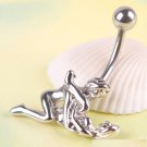 Humans In Action Silver Navel Ring
