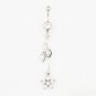 Crystal Star/Flower Navel Belly Button Ring - 3 Colors Available
