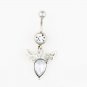 Flying Angel Crystal Navel Belly Button Ring - 3 Colors Available