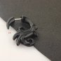 Black Geometric Acrylic Spiral Ear Taper Stud Earring